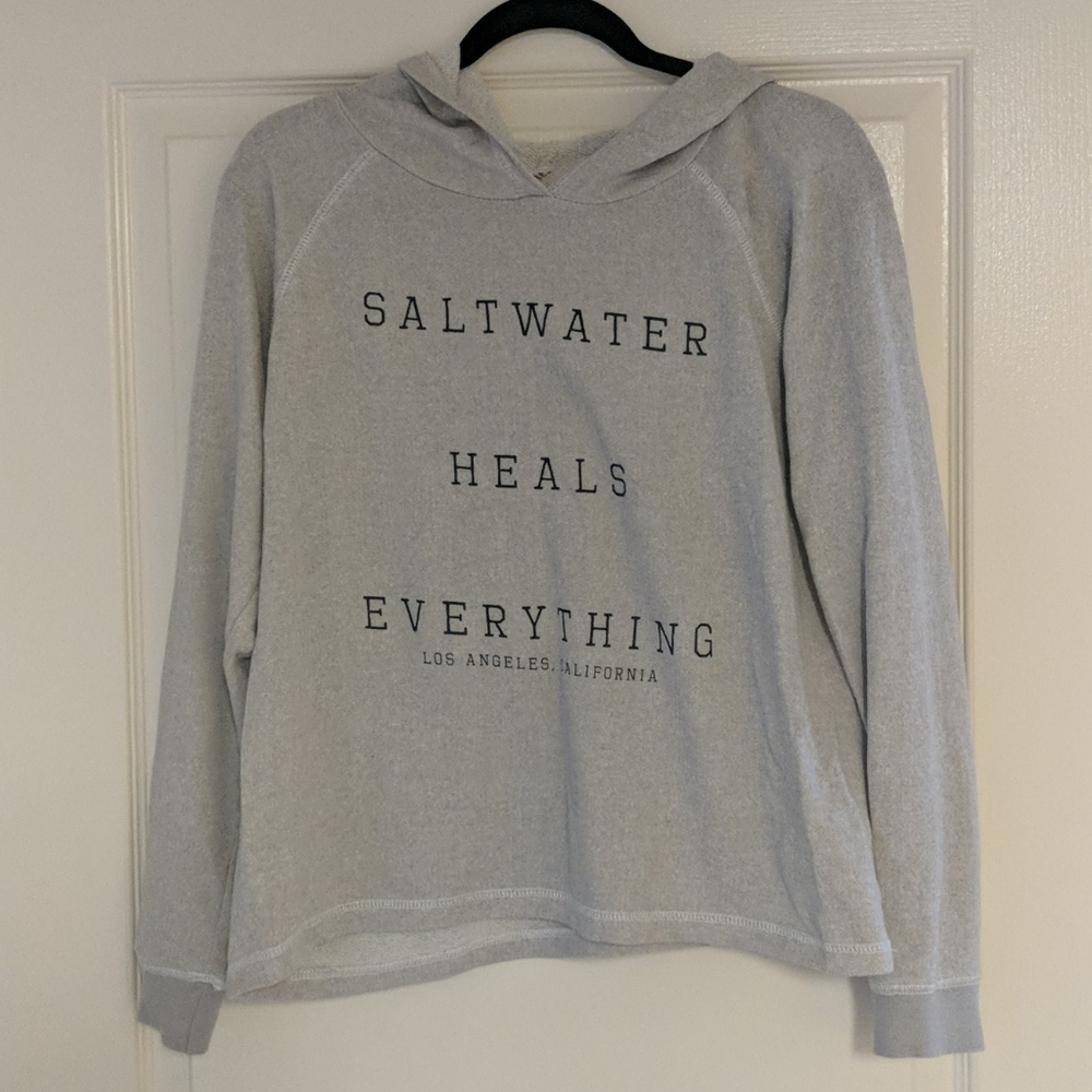 "Salt Water Heals Everything" Light Hoodie